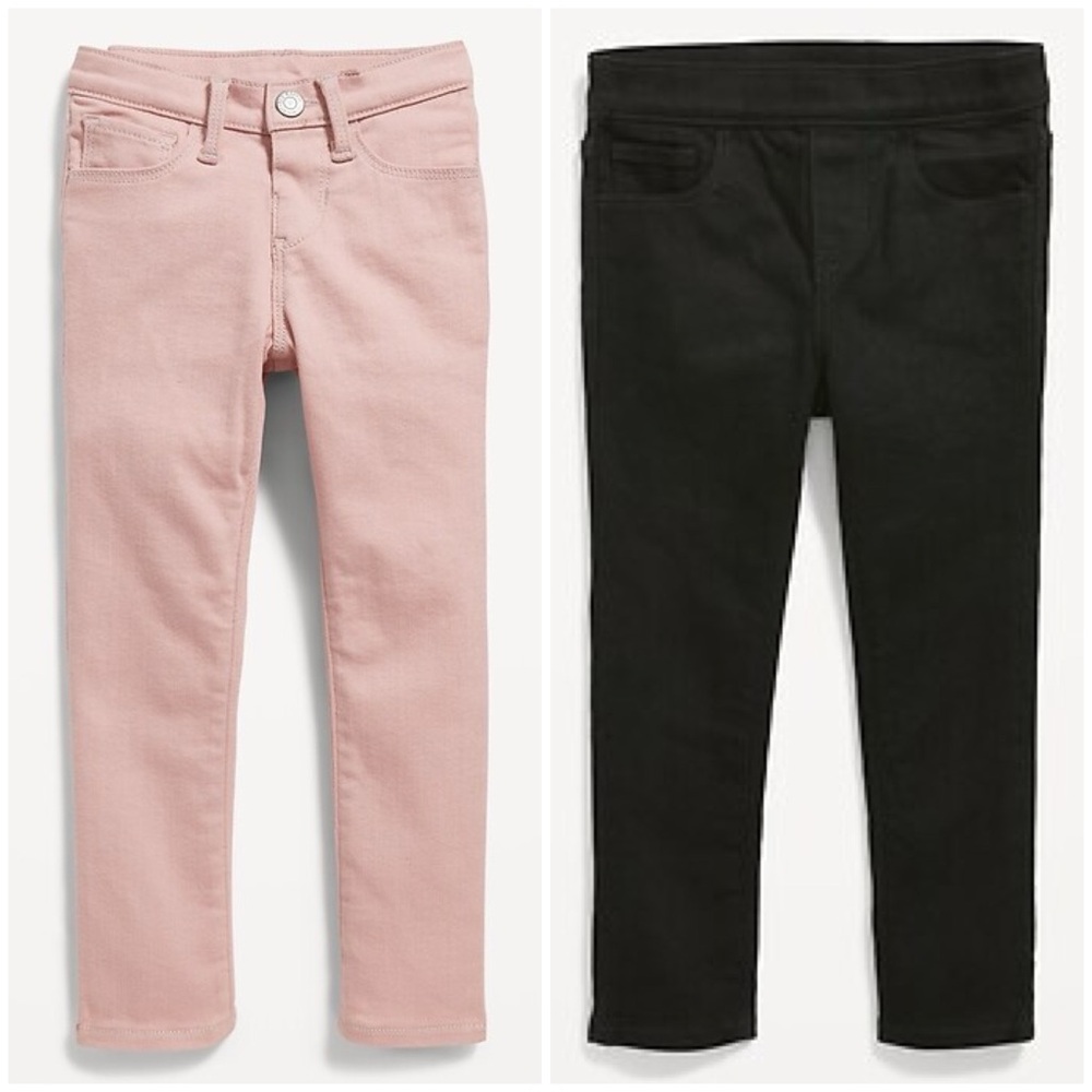 2 NWT Old Navy Toddler Girl Jeans Size 2T Skinny Jean Denim Bundle